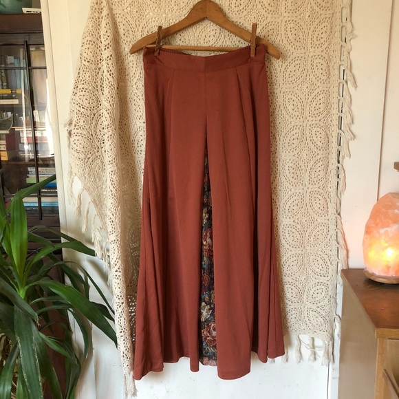 rust colored maxi skirt